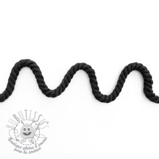 Cordon coton macramé 8 mm black