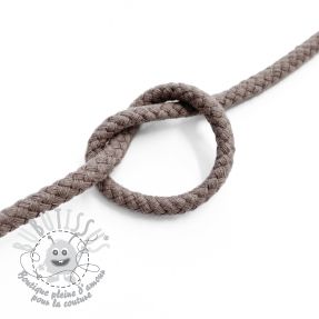 Cordon coton 5 mm mauve