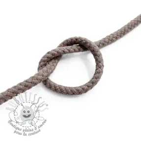 Cordon coton 5 mm mauve