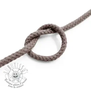 Cordon coton 5 mm mauve
