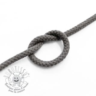 Cordon coton 5 mm dark grey