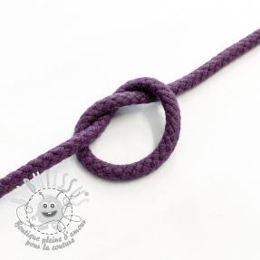 Cordon coton 5 mm violet