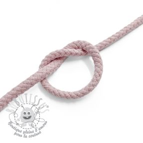 Cordon coton 5 mm old pink