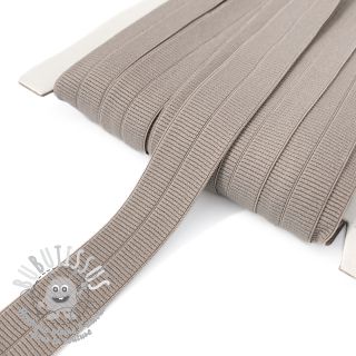 Biais élastique mat 20 mm RIB taupe