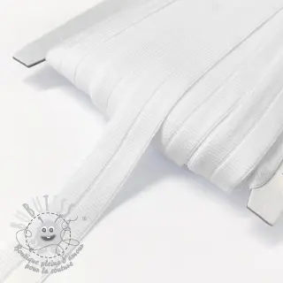 Biais élastique mat 20 mm RIB white