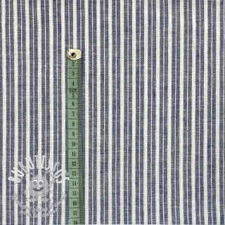 Tissu mélange lin et cotton Lira big stripe jeans