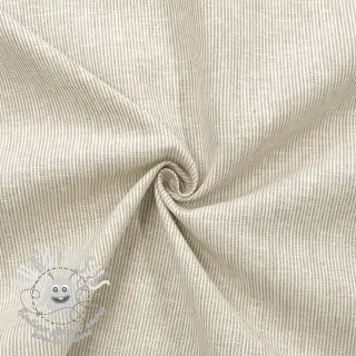 Tissu mélange lin et cotton Lira mini stripe beige