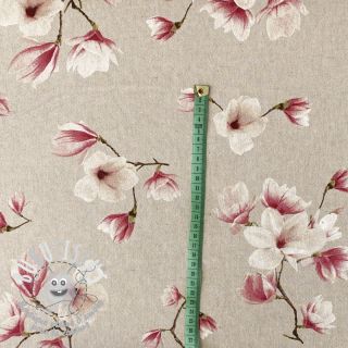 Tissu déco Linenlook Floral magnolia bloom
