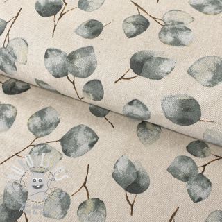 Tissu déco Linenlook Eucalyptus watercolour branch