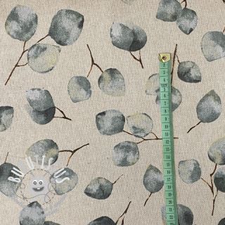 Tissu déco Linenlook Eucalyptus watercolour branch