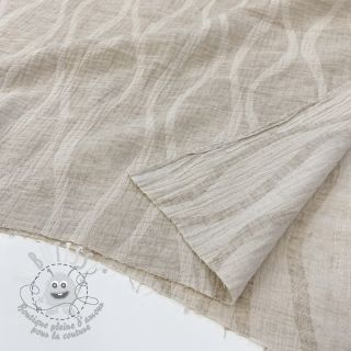 Tissu coton LINEN JACQUARD natural