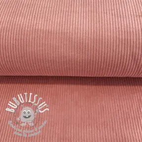 Tissu velours cotelé old rose