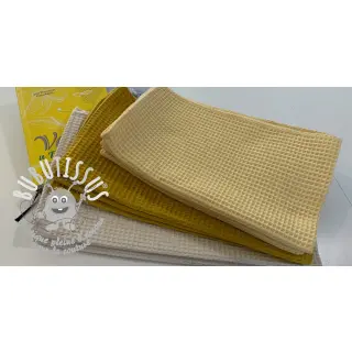 Tissu nid d’abeille light beige