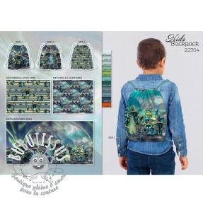 Tissu déco KIDS BACKPACK Dragon crew PANEL