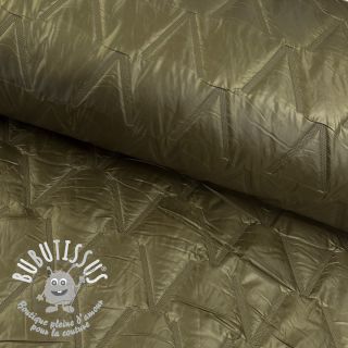 Tissu matelassé Triangle olive