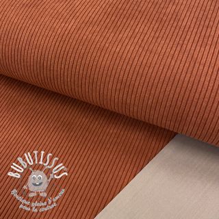 Tissu velours cotelé HUGGY terracotta