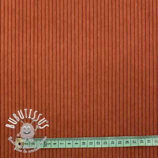 Tissu velours cotelé HUGGY terracotta