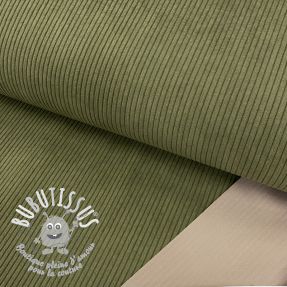 Tissu velours cotelé HUGGY kaki