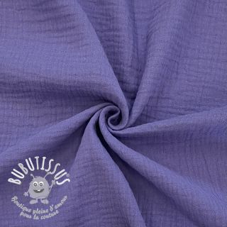 Tissu double gaze/mousseline lavender ORGANIC