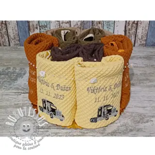 Tissu nid d’abeille moss green