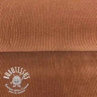 Tissu velours cotelé cognac