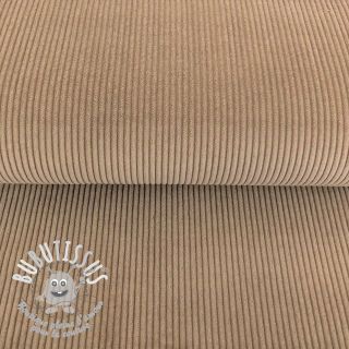 Tissu velours cotelé camel