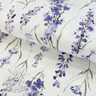 Tissu déco premium Watercolour lavender field