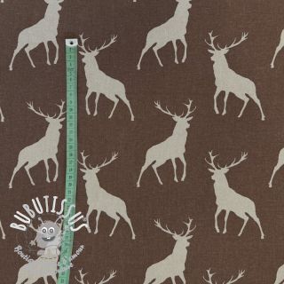 Tissu déco Linenlook Hunting deer silhouette