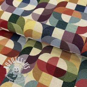 Tissu déco GOBELIN PREMIUM Graphic retro shapes