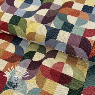 Tissu déco GOBELIN PREMIUM Graphic retro shapes