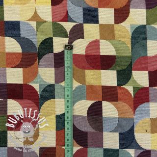 Tissu déco GOBELIN PREMIUM Graphic retro shapes