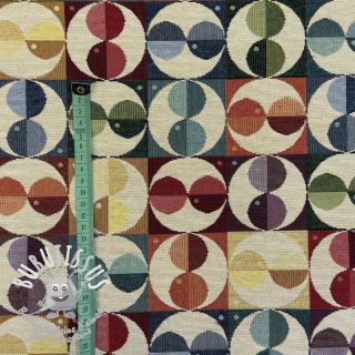 Tissu déco GOBELIN PREMIUM Graphic square circle