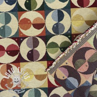 Tissu déco GOBELIN PREMIUM Graphic square circle