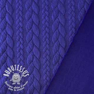 Tissu tricot Braid royal blue