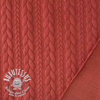 Tissu tricot Braid stone red