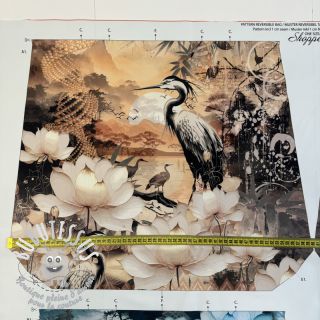 Tissu déco BAG Heron panel