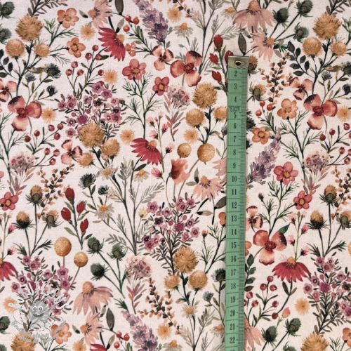 Jersey Fragrant meadow off white digital print