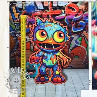 Tissu déco KIDS BACKPACK HipHop monster PANEL