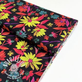 Viscose RADIANCE Marguerite black digital print