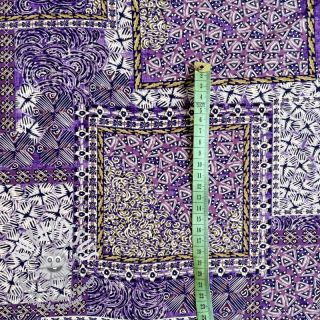 Viscose RADIANCE Patchwork purple digital print