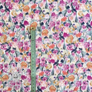 Viscose RADIANCE Roses fuchsia digital print