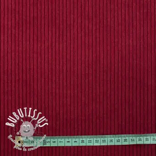 Tissu velours cotelé HUGGY lie de vin