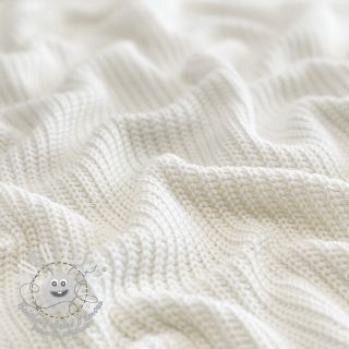 Tissu maille tricot COTTON ecru