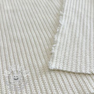 Tissu maille tricot COTTON ecru