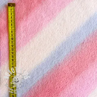 Fausse fourrure Rainbow diagonal stripe