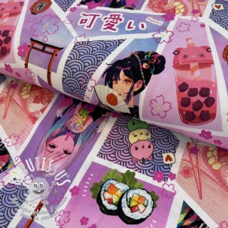 Jersey Manga STICKER purple digital print