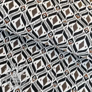 Tissu déco jacquard MOANA allover taupe