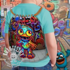 Tissu déco KIDS BACKPACK HipHop monster PANEL