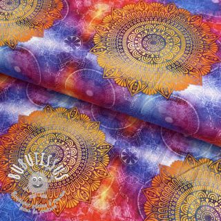 Jersey VISCOSE LYCRA HEAVY Mandala ochre digital print