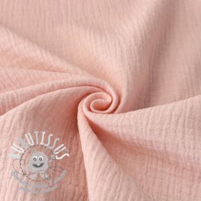 Tissu double gaze/mousseline UNI 150 light pink